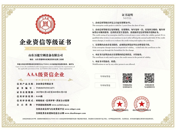 企业资信等级证书